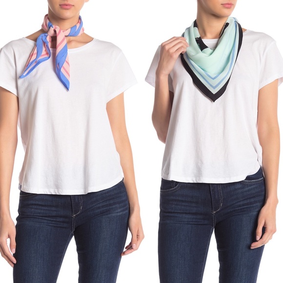 ⬇️ BCBG Babe Bandana Mint Green Neck Scarf - Picture 2 of 4